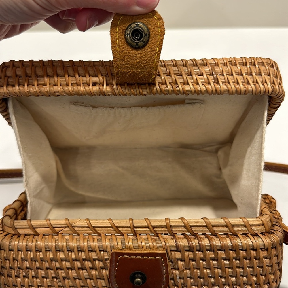 Straw square handbag - Picture 3 of 4